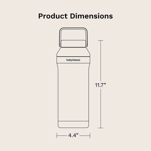 product dimensions of baby brezza all day portable breastmilk cooler 11.7" tall and 4.4" wide - product thumbnail
