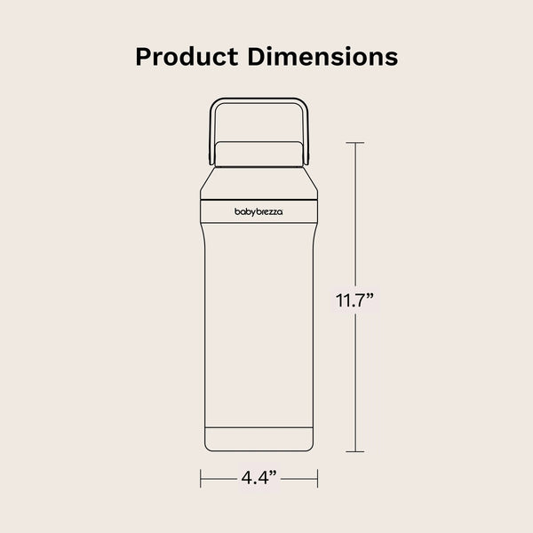 product dimensions of baby brezza all day portable breastmilk cooler 11.7" tall and 4.4" wide - product thumbnail
