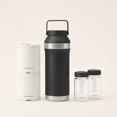 Baby Brezza portable 20 oz breast milk cooler in sleek black design. - product thumbnail