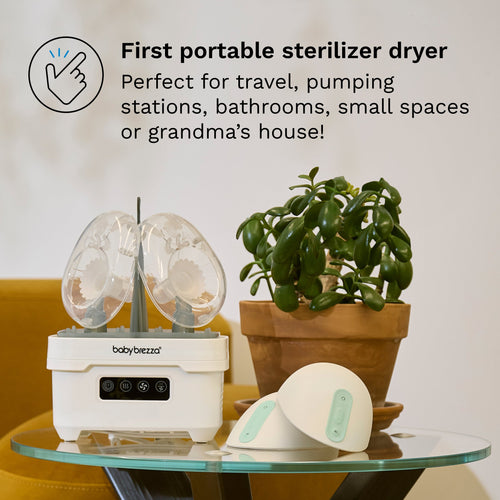 Sterilizer Dryer Mini - جهاز تعقيم وتجفيف محمول مثالي للسفر والمساحات الصغيرة ومحطات الشفط Baby Brezza ME - product thumbnail