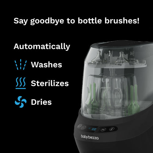 Bottle Washer Pro - غسالة ومعقم ومجفف الكل في واحد - أسود فاخر Baby Brezza ME - product thumbnail