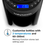 Baby Brezza FPA Premium Black control panel with temperature settings EN - product thumbnail