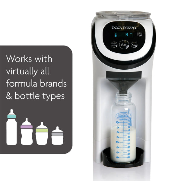 EN Baby Brezza Formula Pro Mini works with all formula brands and bottles banner - product thumbnail