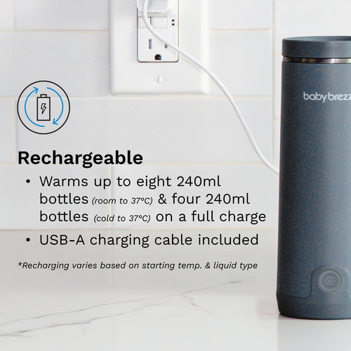 EN Baby bottle warmer with charging cable on a white surface - product thumbnail