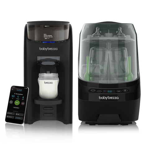 باقة: Formula Pro Advanced WiFi و Bottle Washer Pro - الإصدار الأسود Baby Brezza ME