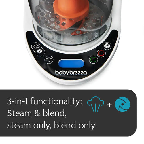 Baby Brezza One step food maker with control buttons and 3 in 1 functionality banner EN - product thumbnail