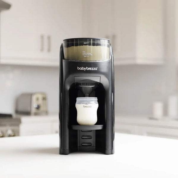 Front view of Formula Pro Advanced: Premium Black on Table with Kitchen Background - product thumbnail