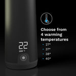 EN Black thermos with digital temperature display on a black background - product thumbnail