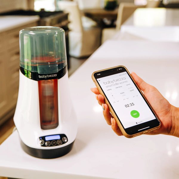 Smart and Safe Bottle warmer with mobile app display in kitchen - product thumbnail